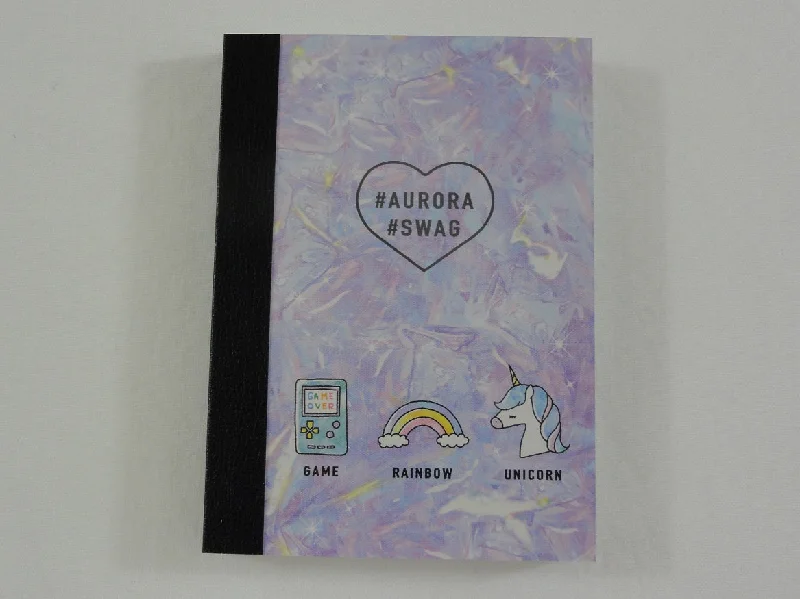 Cute Kawaii Crux Unicorn Game #Aurora #SWAG Mini Notepad / Memo Pad - Stationery Designer Paper Collection