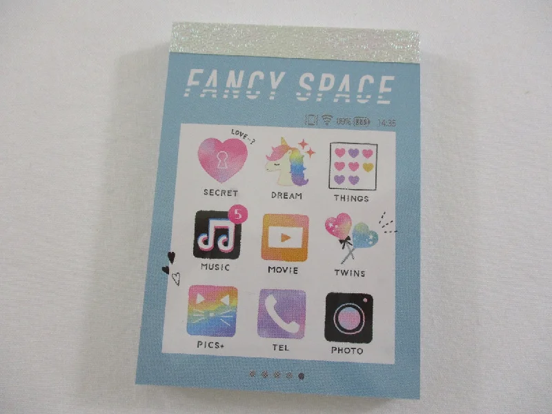 Cute Kawaii Crux #Game Phone Menu Icons Fancy Space Mini Notepad / Memo Pad - Stationery Designer Paper Collection