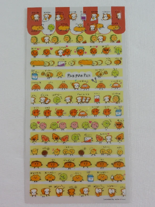 Cute Kawaii Mind Wave Bakery Bread Friends Sticker Sheet - for Journal Planner Craft