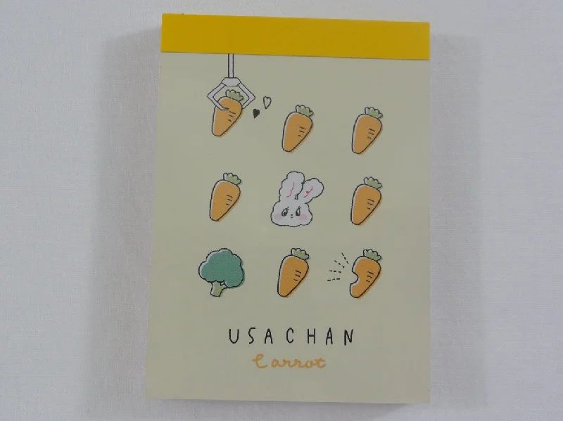 Cute Kawaii Crux Carrot Rabbit Usachan Mini Notepad / Memo Pad - Stationery Design Writing Collection