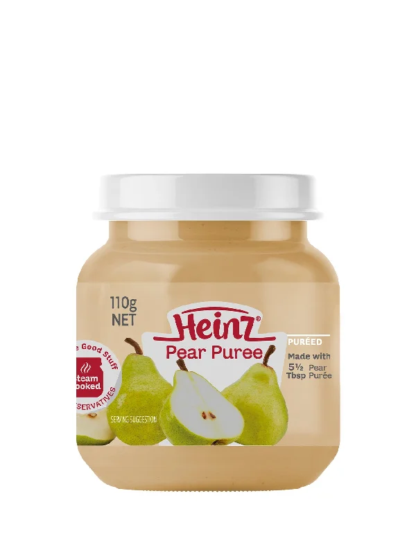 HEINZ PEAR PUREE JAR 110G