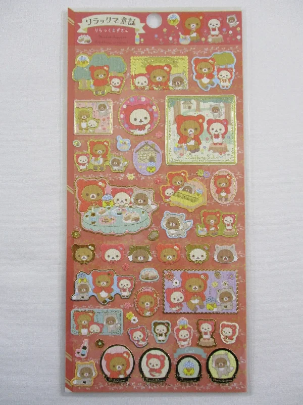 Cute Kawaii San-X Rilakkuma Bear Alice Red Riding Hood Sticker Sheet 2020 - A - for Planner Journal Scrapbook Craft