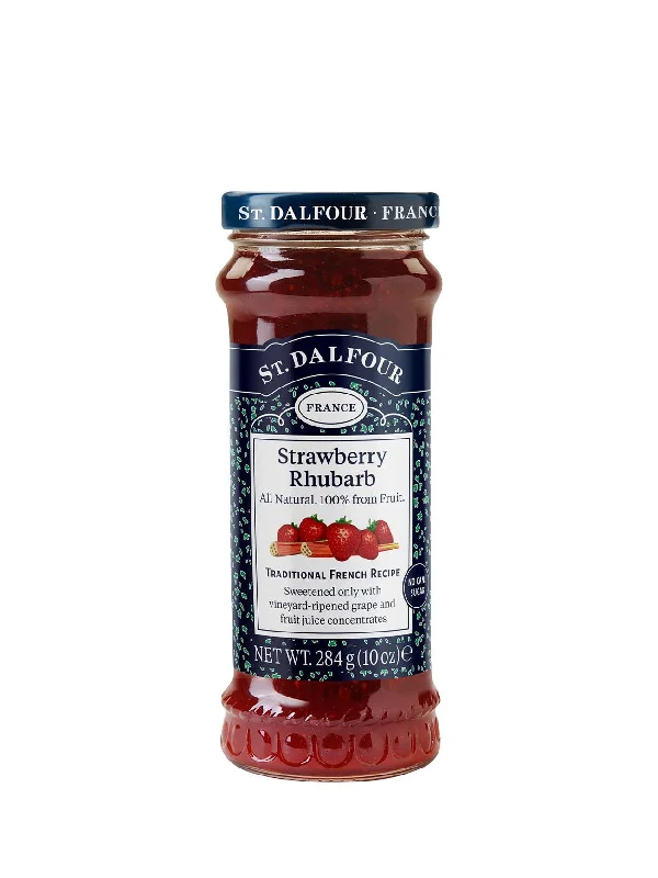 ST DALFOUR STRAWBERRY & RHUBARB JAM 284G