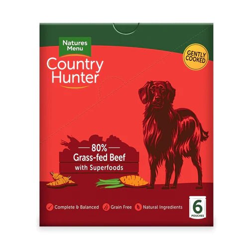  -Chicken-flavored dog food -Chicken-flavored dog foodCOUNTRY HUNTER Dog Pouches Grain-free Adult Wet Dog Food - Beef 6*150g