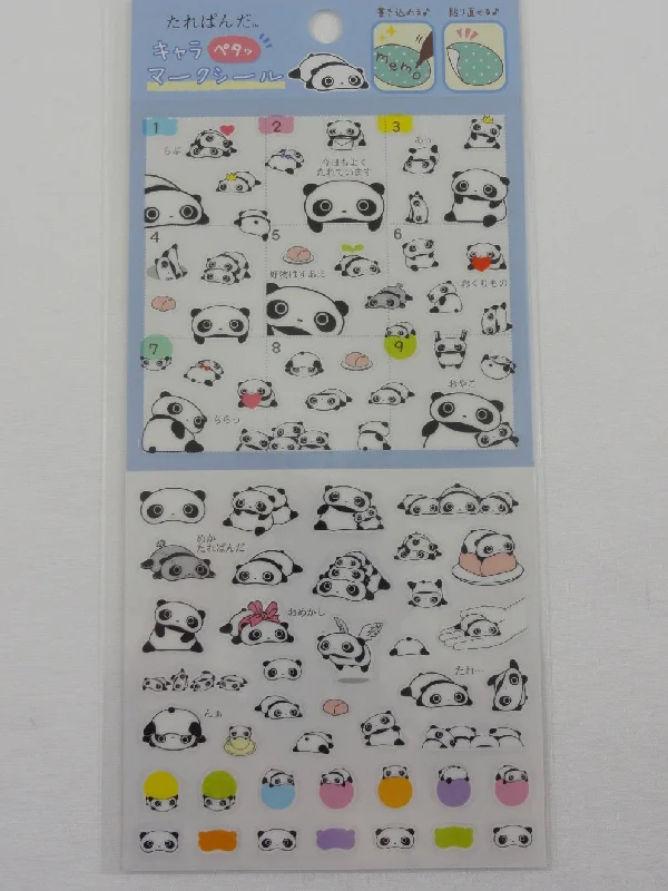 Cute Kawaii San-X Tarepanda Panda Sticker Sheet 2018 - for Planner Journal Scrapbook Craft