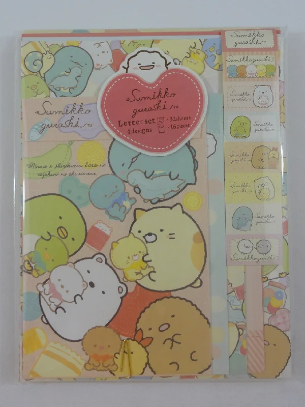 Cute Kawaii San-X Sumikko Gurashi Mini Me Letter Set Pack - Stationery Writing Paper Envelope