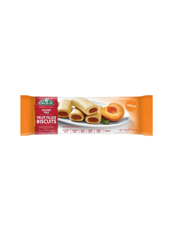 ORGRAN APRICOT FRUIT FILLED BISCUIT 175GM