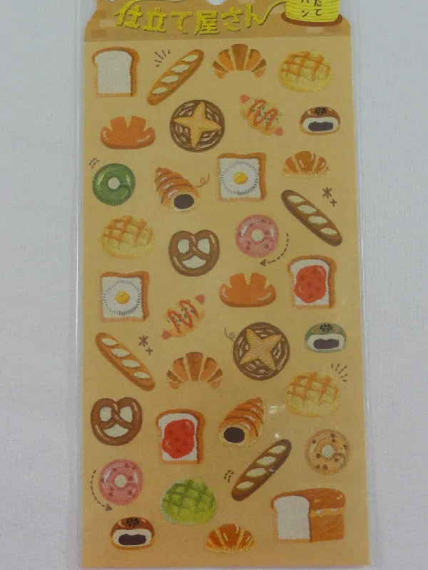 Cute Kawaii Mind Wave Variety of Breads Bakery Sticker Sheet - for Journal Planner Craft Organizer Calendar