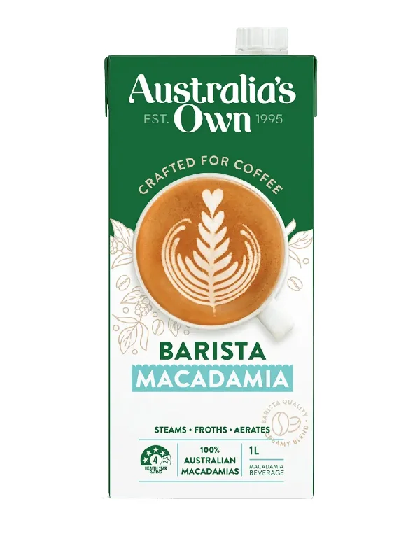 AUSTRALIA'S OWN ORG BARISTA MACADAMIA MILK 1L