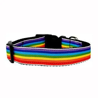 3. **Pet food bowl is anti-slip design**LOVE MY PUP | Rainbow Striped Nylon Collar