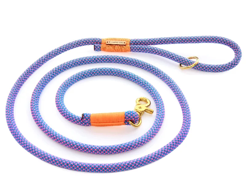 7. **Dog traction rope is automatically retractable**THE FOGGY DOG | Climbing Rope Leash in Neon Tetra