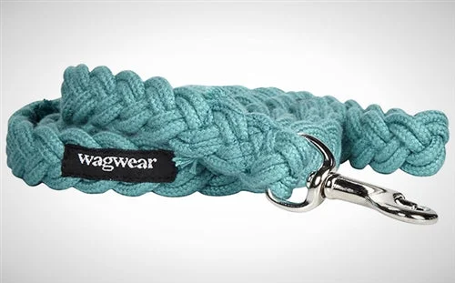 2. **Cat toy cat teaser**WAGWEAR | Braided Fisherman Leash in Aqua